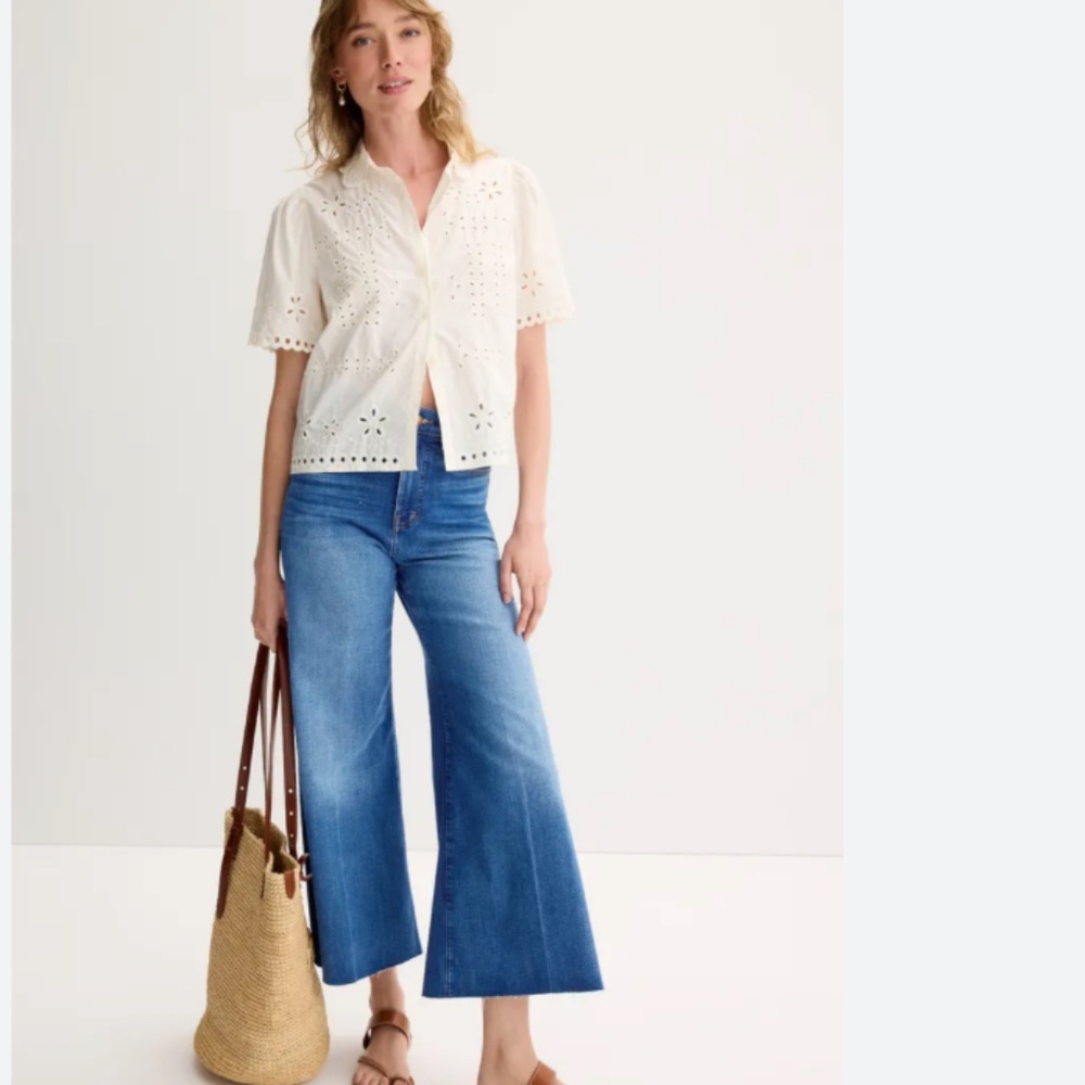 Madewell Flared Wide-Leg Crop Jeans 27T Only Worn a Couple of Times